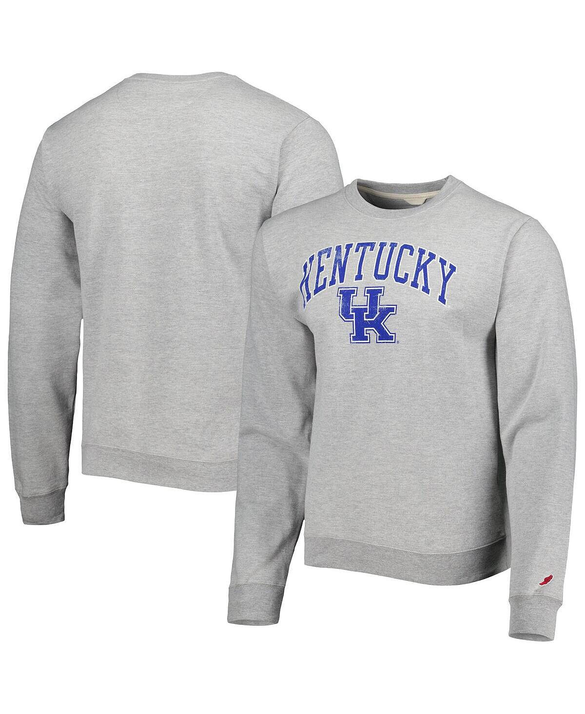 

Мужской серый флисовый пуловер Kentucky Wildcats 1965 Arch Essential свитшот League Collegiate Wear