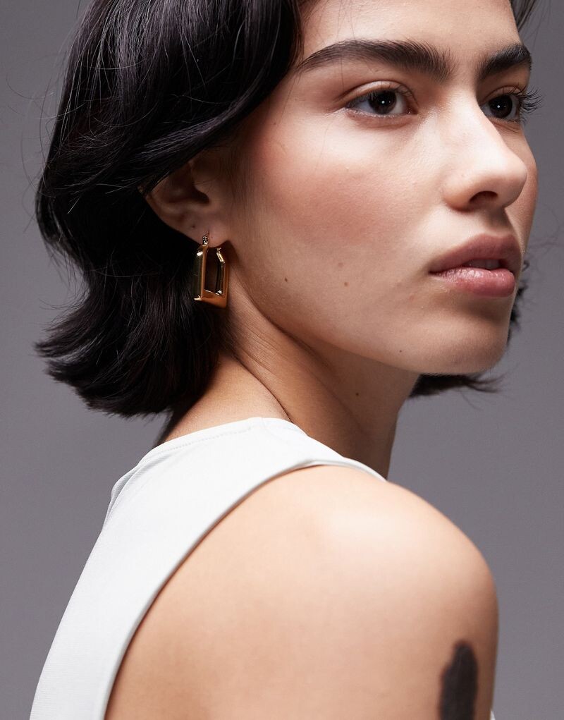 

Topshop - Elodie - серьги квадратной формы с позолотой 14 карат