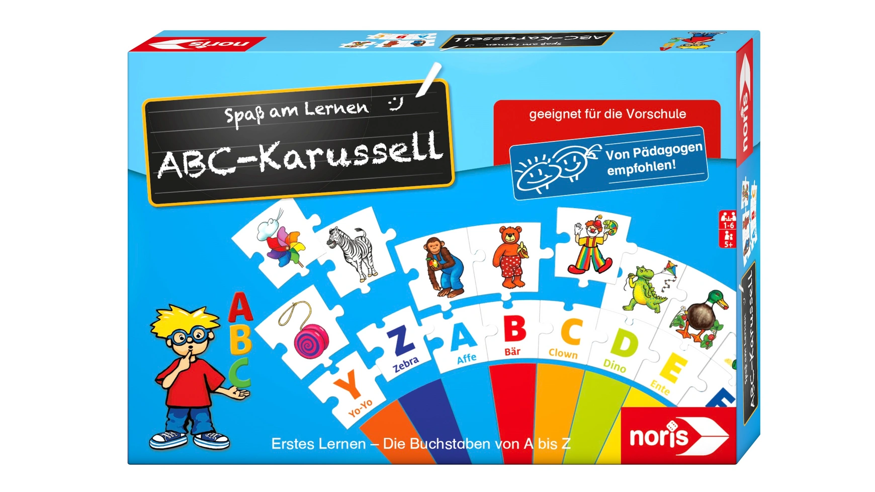 Карусель abc, развивающая игра Noris Spiele развивающая настольная игра магнитная азбука английский язык 54 магнитные буквы
