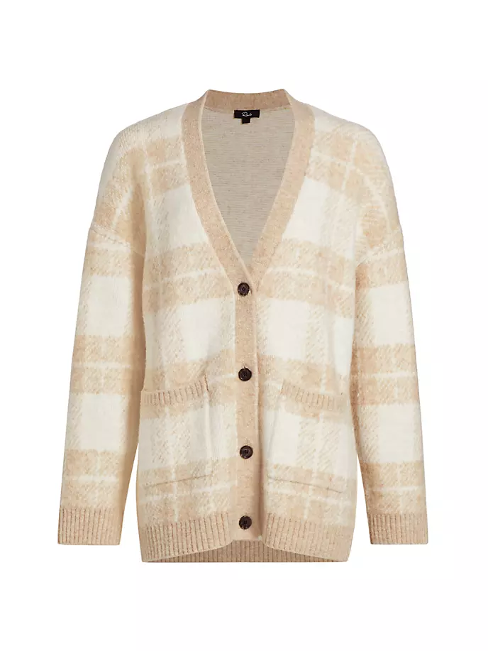 

Объемный кардиган в клетку Runi Rails, цвет ivory sand plaid