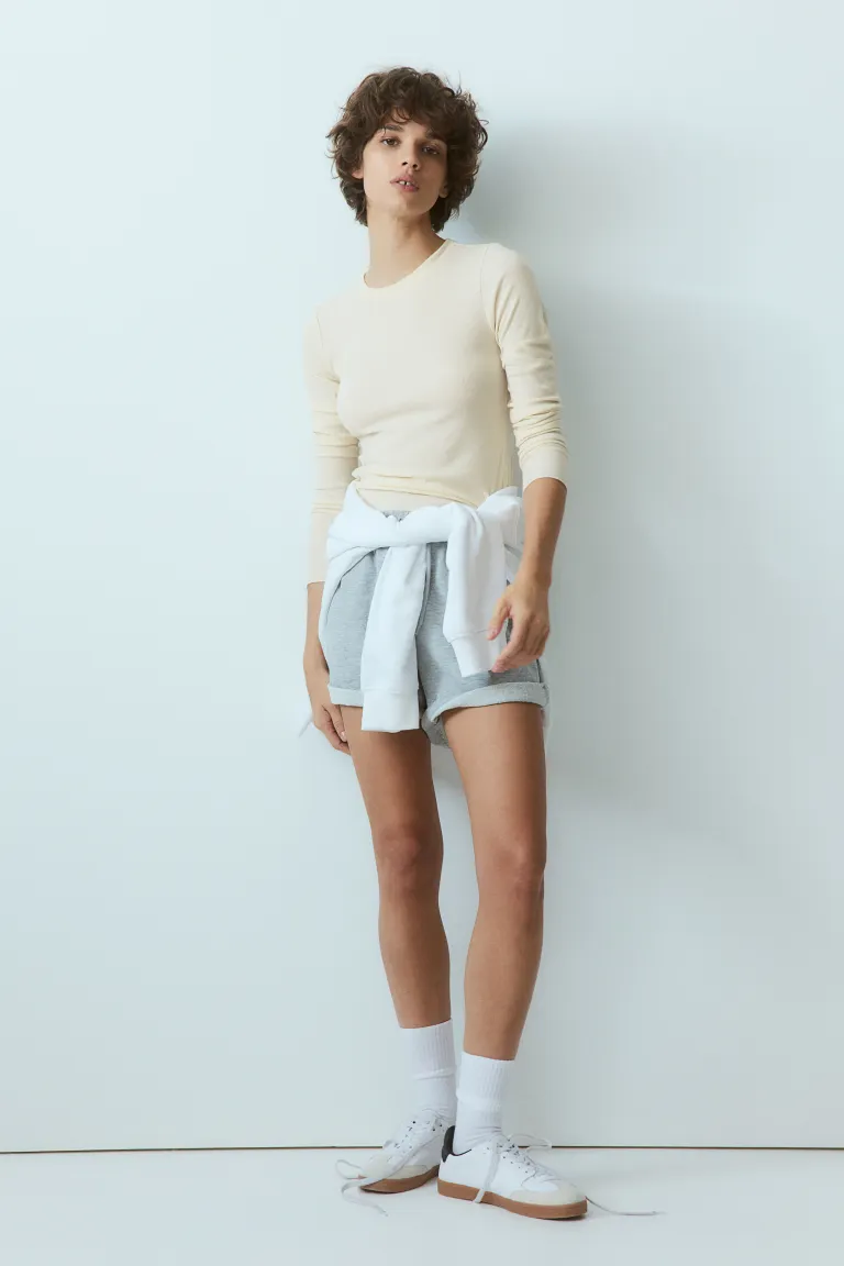 

Прозрачная блузка в рубчик H&M, белый
