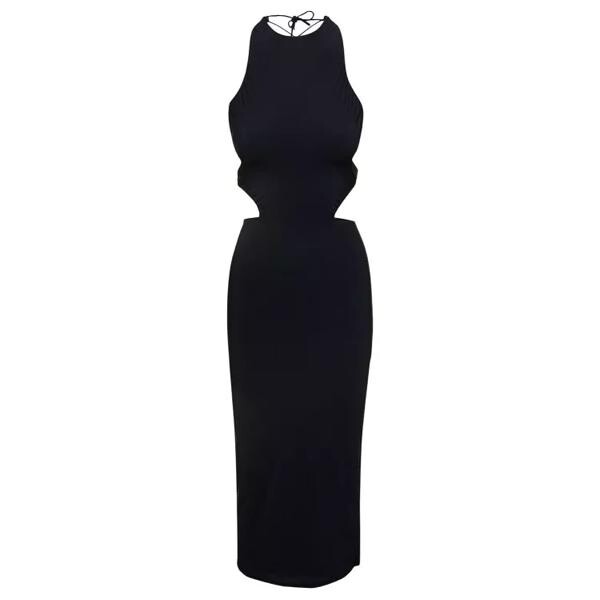 

Платье linda' midi dress with open back and cut-out Amazuin, черный