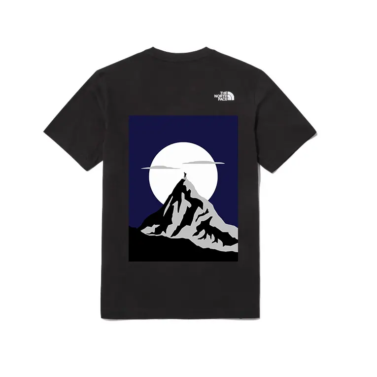 

Футболка унисекс черная The North Face, черный