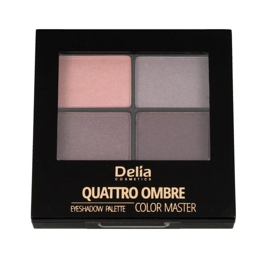 

Тени для век 402 Tasty Plum Delia Cosmetics, Color Master Quattro Ombre, розовый