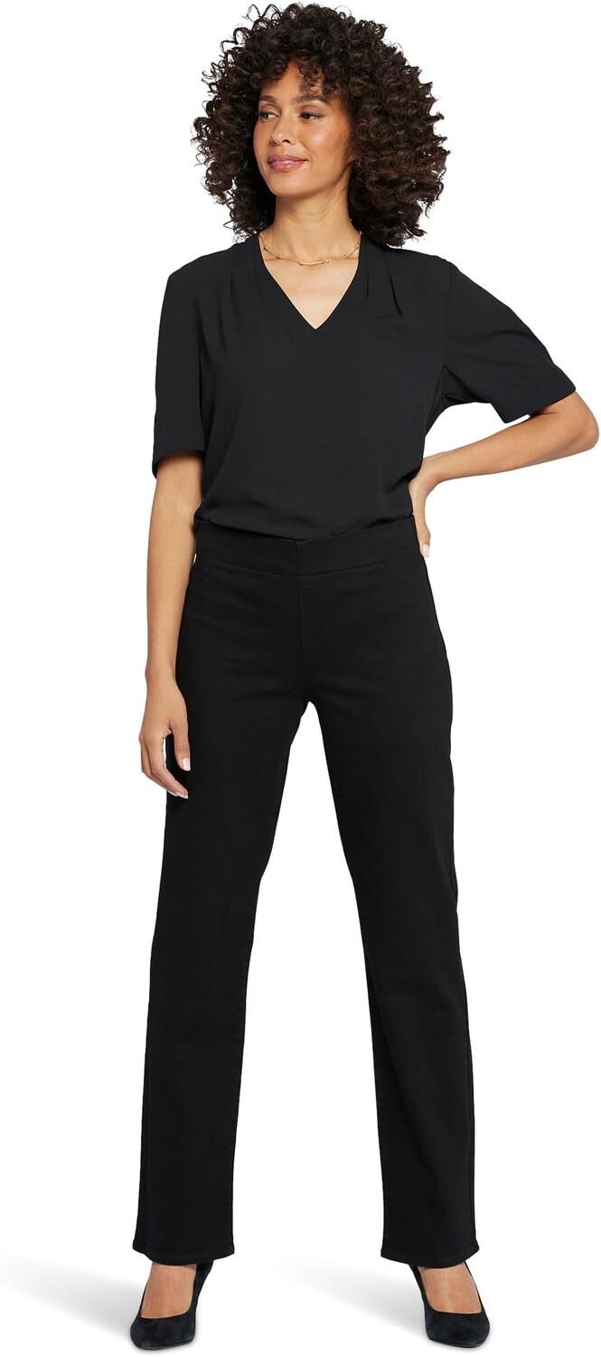 

Джинсы Pull-On Bailey Relaxed Straight in Black Rinse NYDJ, цвет Black Rinse