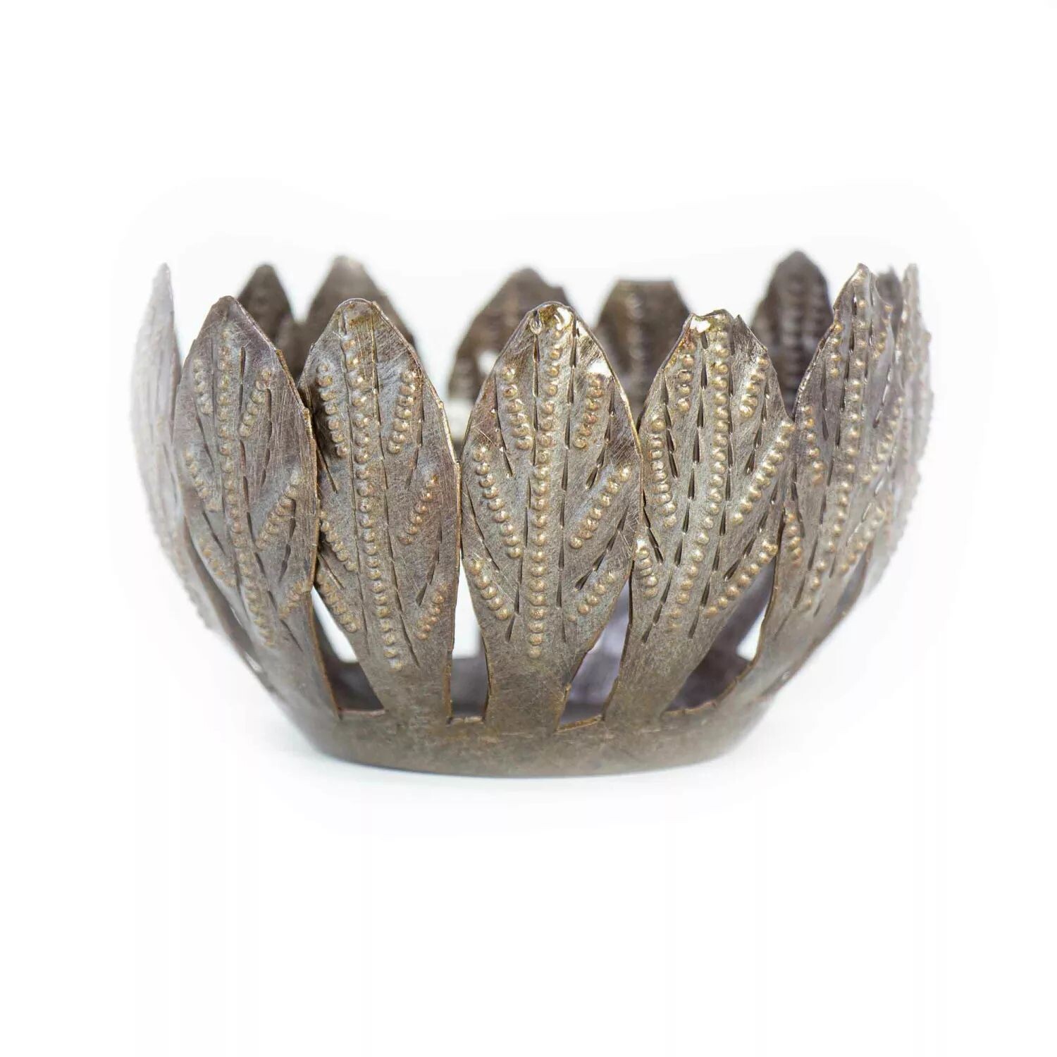 

Global Crafts Лист манго Гаитянский металлический барабан Art Votive