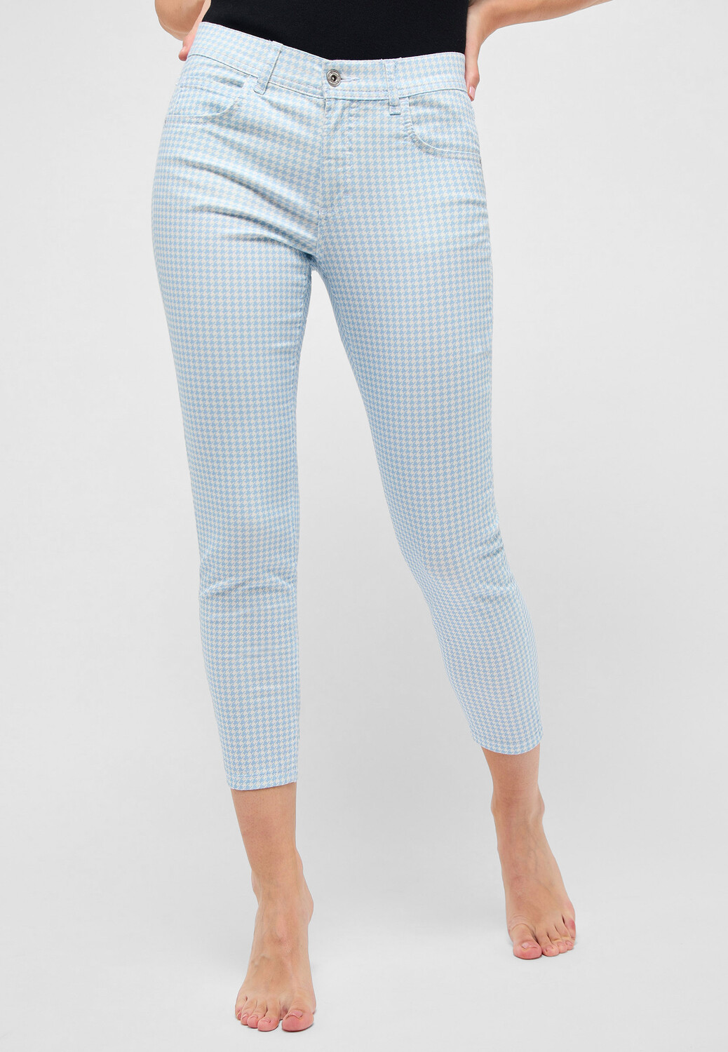 

Брюки ANGELS 7/8 Hose Ornella mit Hahnentritt Muster, цвет HIMMELBLAU