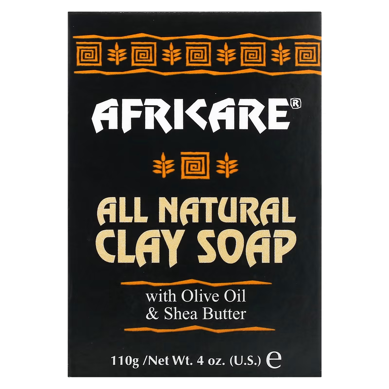 Полностью натуральное глиняное мыло Cococare Africare с оливковым маслом и маслом ши, 110 гр.