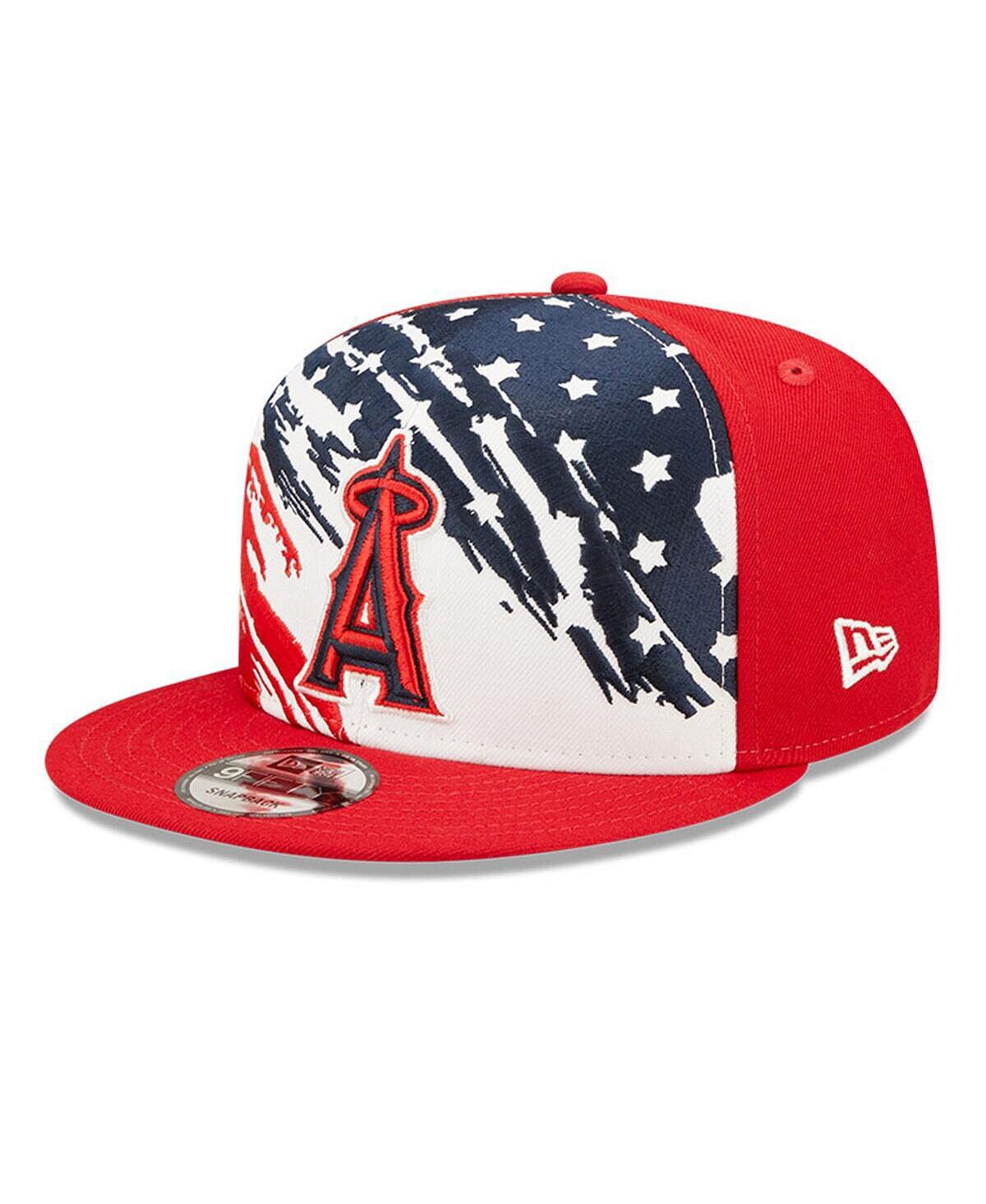 

Мужская красная регулируемая кепка Snapback Los Angeles Angels 2022 4 июля 9FIFTY New Era