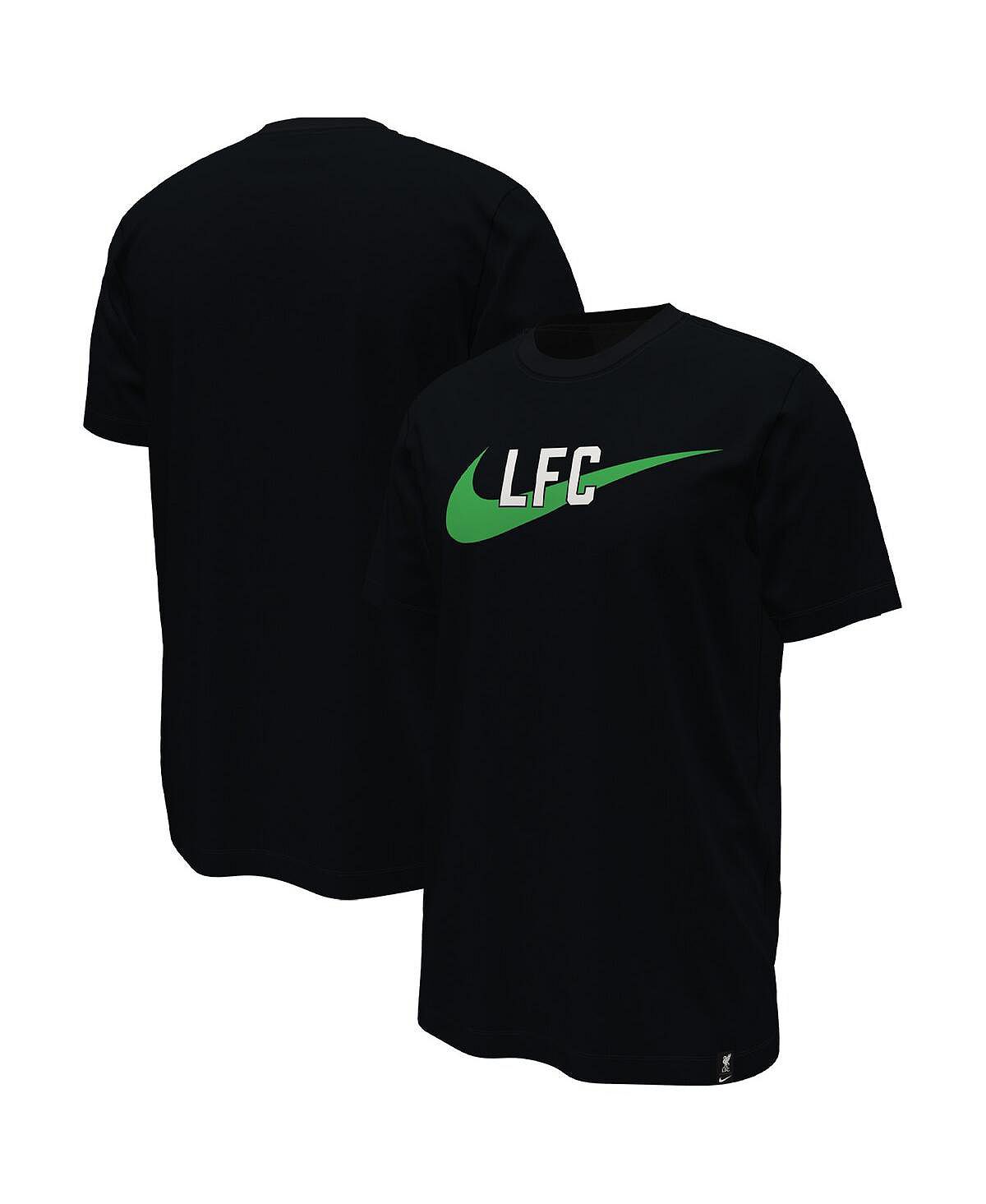цена Мужская черная футболка Liverpool Swoosh Nike