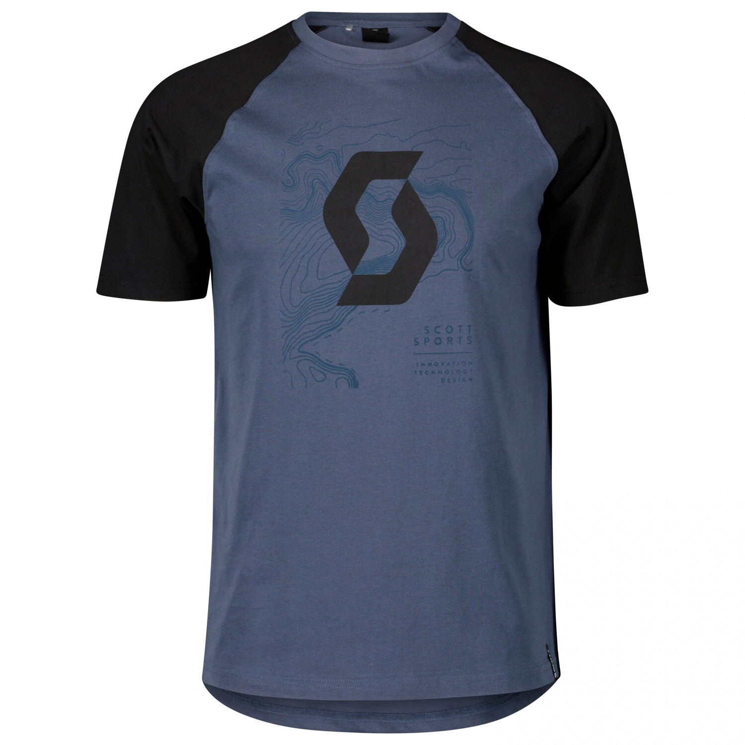 

Футболка Scott Icon Raglan S/S, цвет Metal Blue/Black