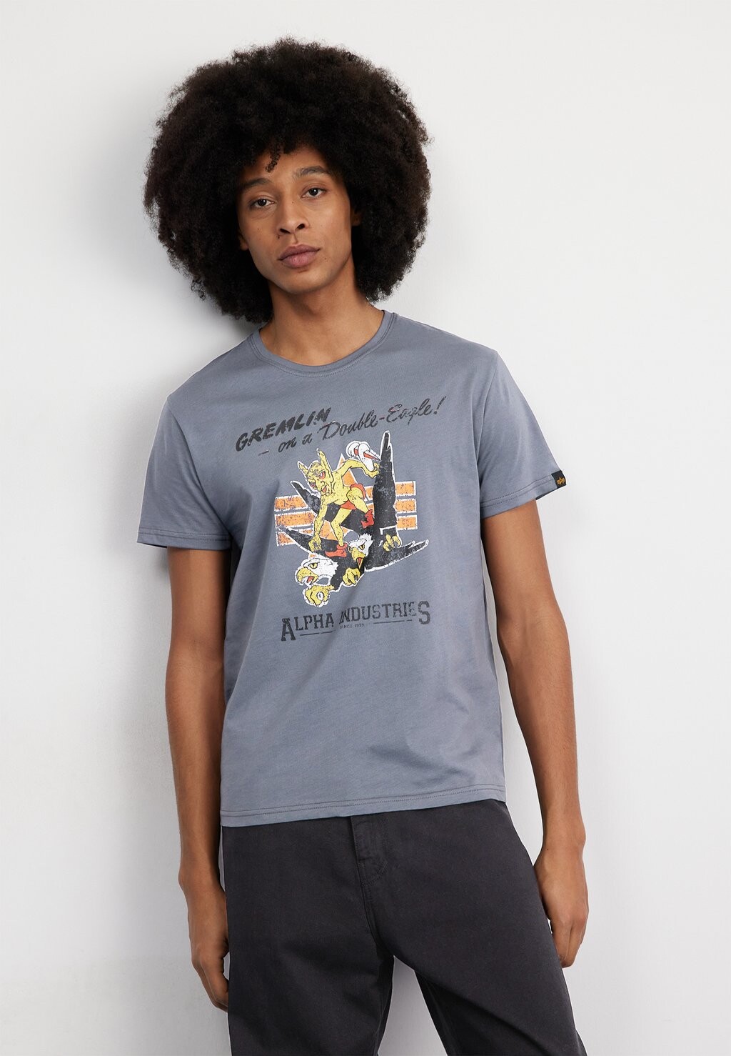 

Футболка с принтом Gremlin Alpha Industries, цвет greyblack