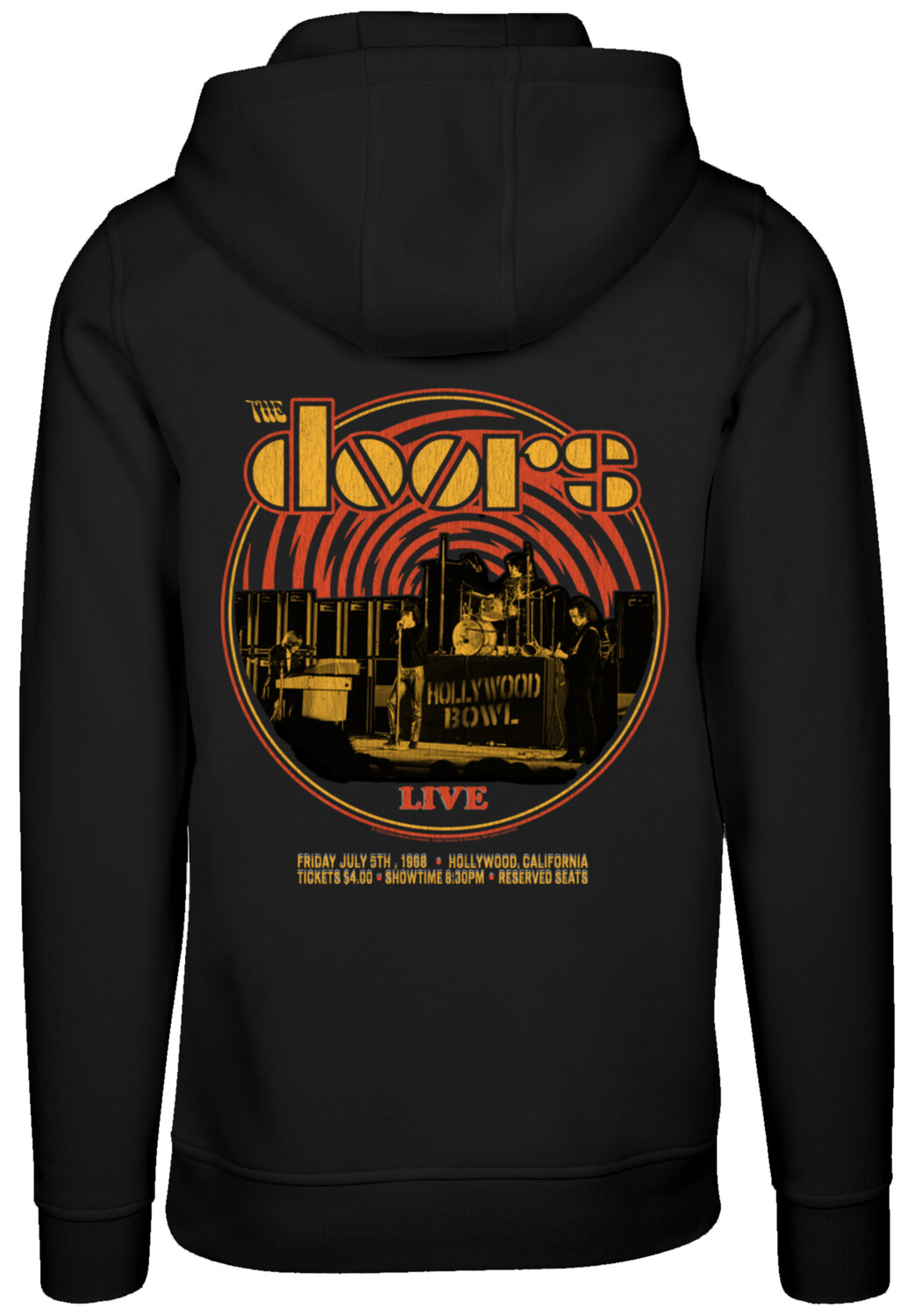 

Пуловер F4NT4STIC Hoodie The Doors Music Band Live 68 Retro Circle, черный