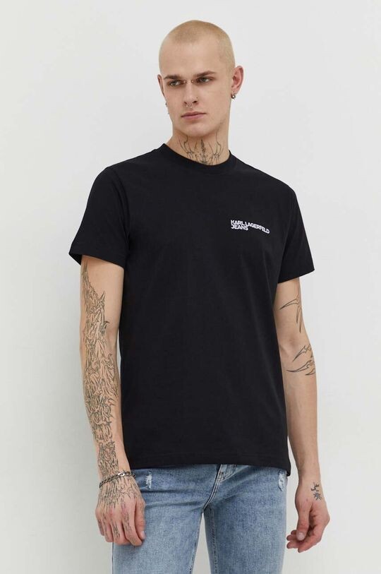 

Хлопковая футболка Karl Lagerfeld Jeans, черный