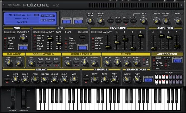 

Плагин субтрактивного синтезатора Image Line Poizone