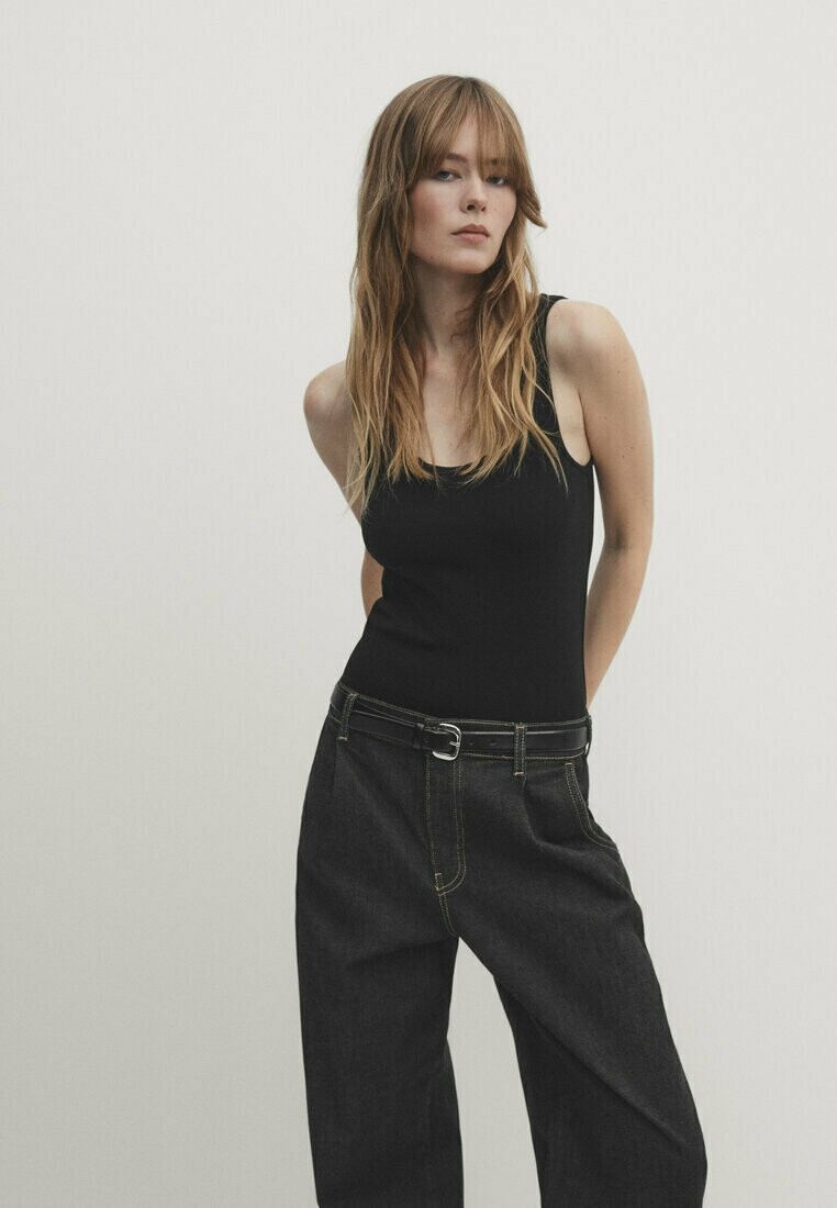 

Топ Massimo Dutti СТРЭППИ, черный