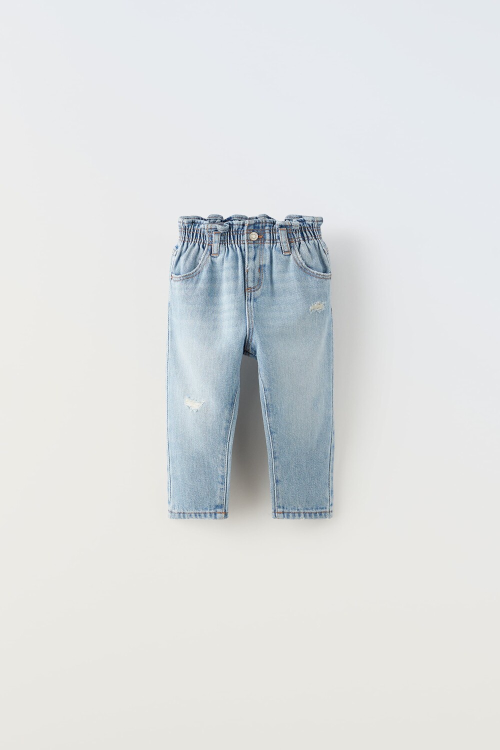

Джинсы с низким разрывом Zara, синий