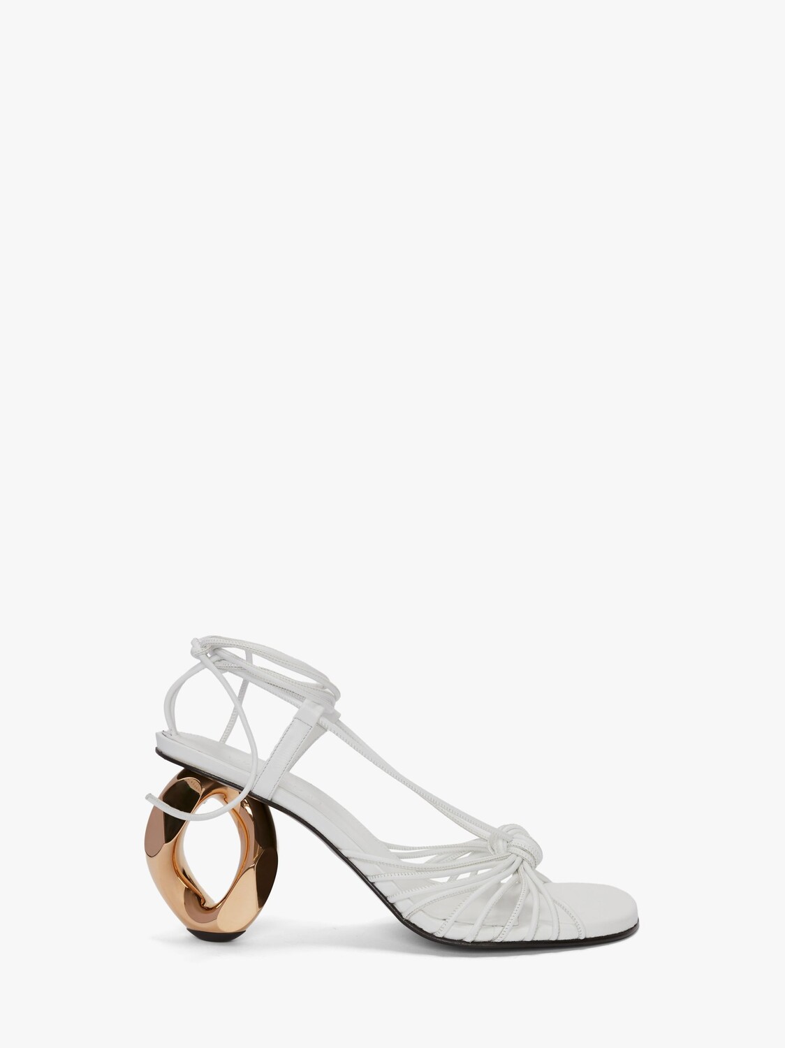 

Кожаные сандалии на каблуке JW Anderson, белый