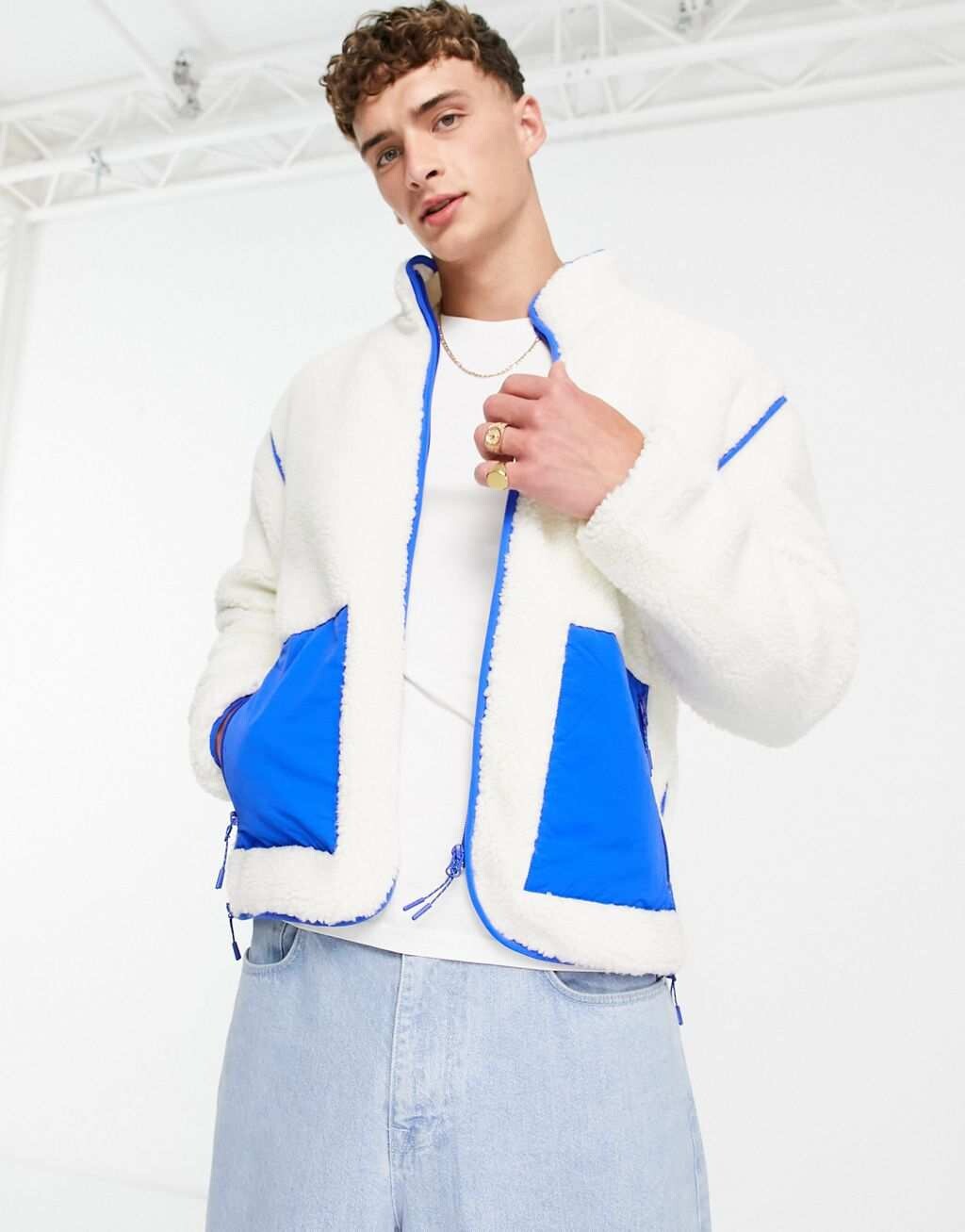 

Бежевая куртка Topman борг с вставными карманами, Бежевый