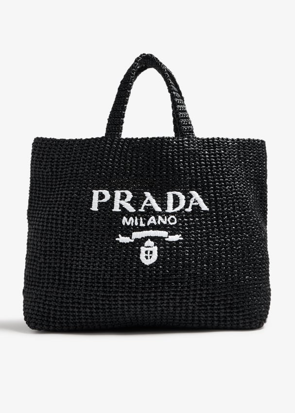Сумка-тоут Prada Large Crochet, черный