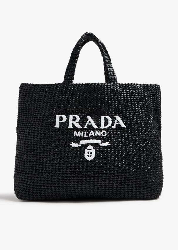 

Сумка-тоут Prada Large Crochet, черный