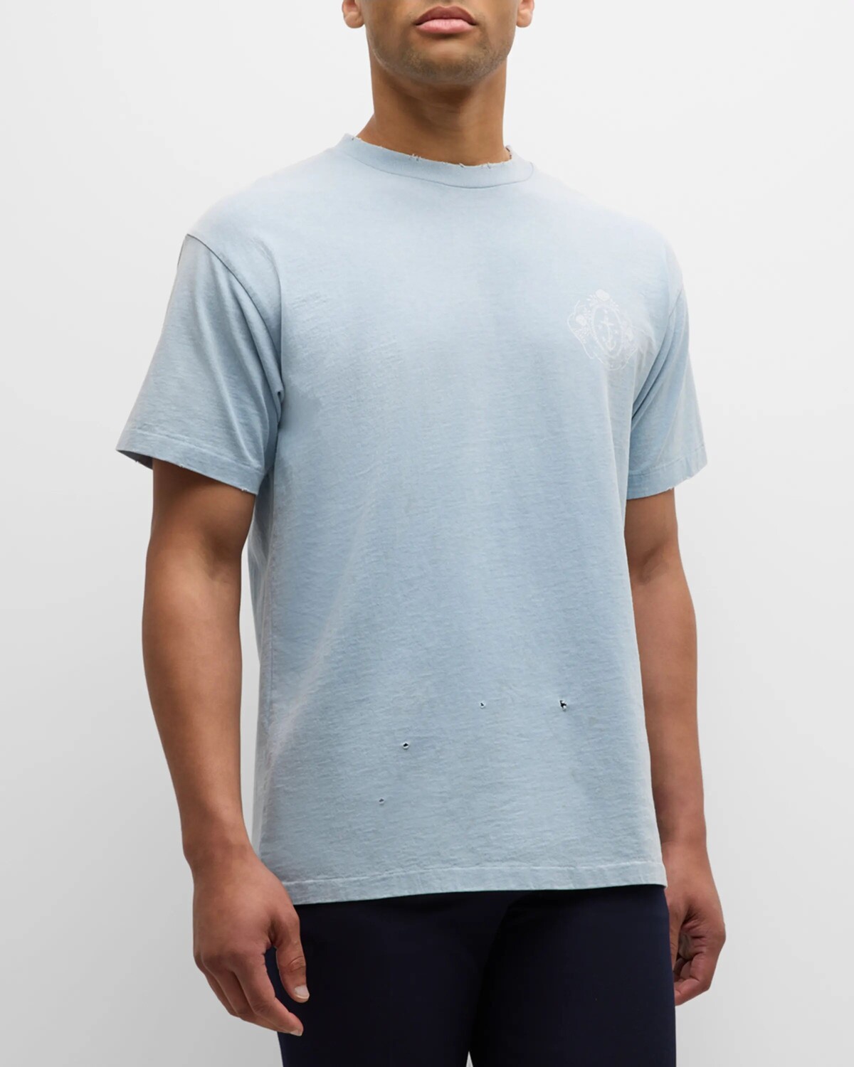 

Мужская футболка Dinghy с аппликацией John Elliott, цвет Washed Sky