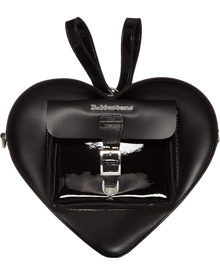 

Рюкзак Dr. Martens Heart Shaped Leather Backpack, цвет Black/Black/Black Kiev/Patent Lamper/Smooth