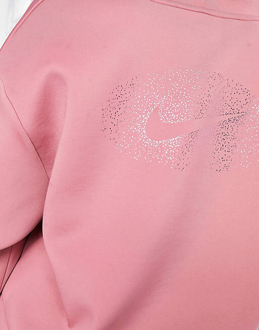 

Розовая худи с блестящим графическим рисунком Nike Training One Dri-FIT, Розовый