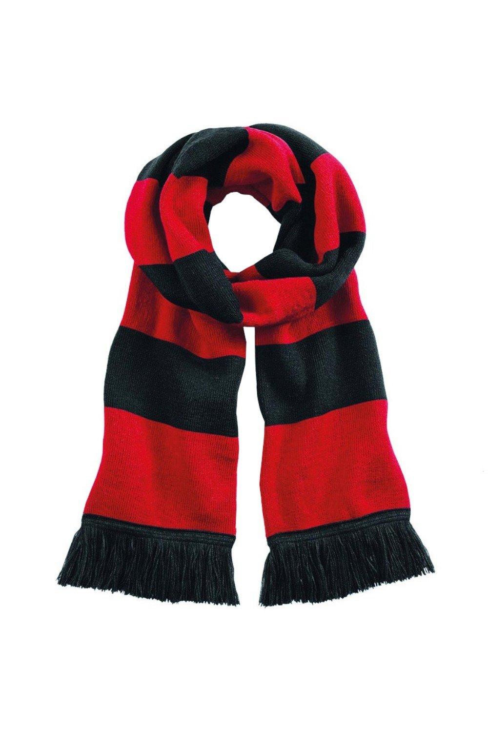 цена Университетский зимний шарф (двухслойный трикотаж) Beechfield, черный