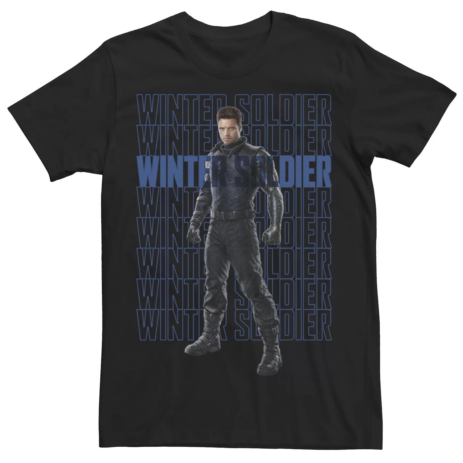 

Мужская футболка Marvel The Falcon And The Winter Soldier Bucky с надписью Stack Licensed Character