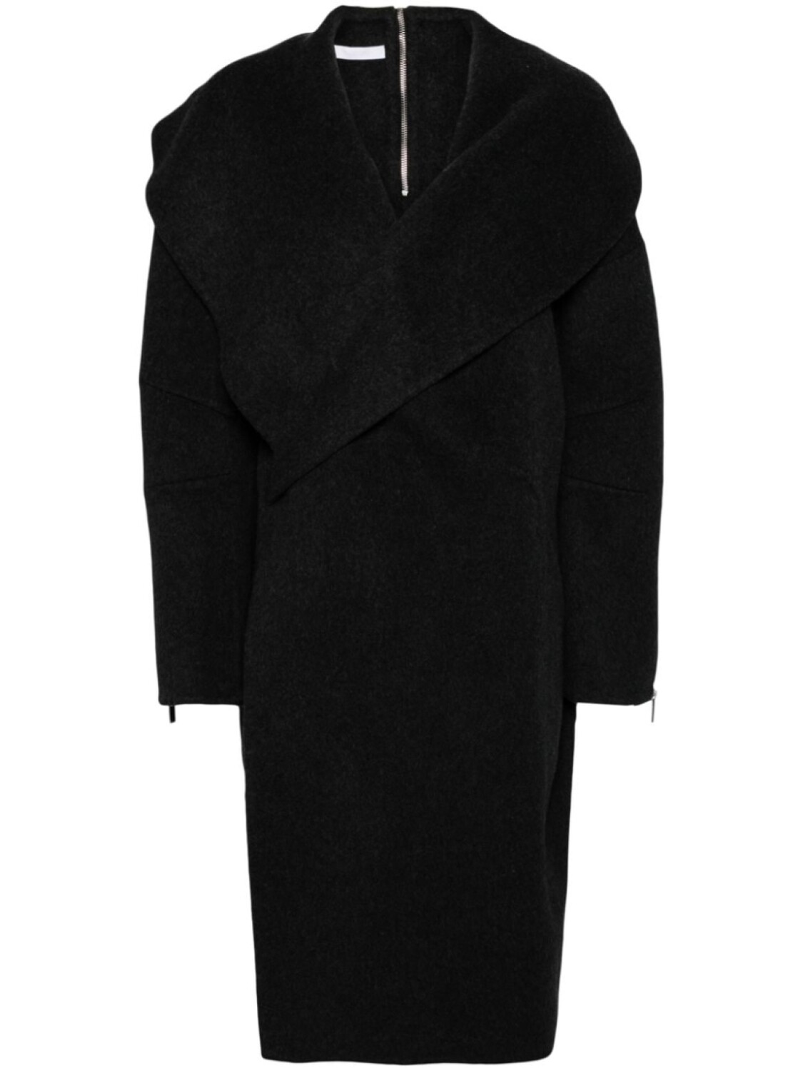 

Helmut Lang шерстяное пальто с застежкой-молнией