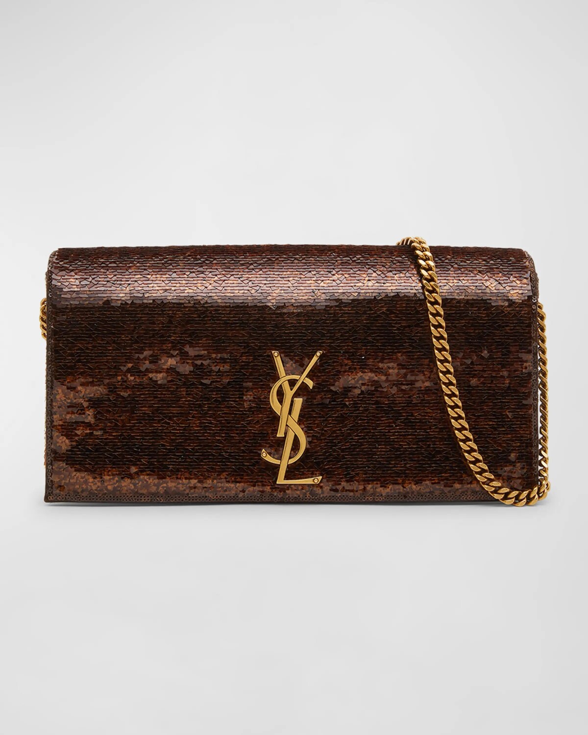 

Сумка через плечо Kate 99 YSL с пайетками Saint Laurent, цвет Mocha