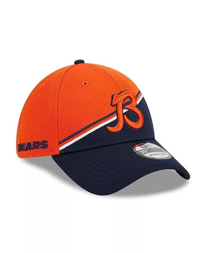 

Мужская оранжево-темно-синяя кепка Chicago Bears 2023 Sideline 39THIRTY Flex Hat New Era, оранжевый