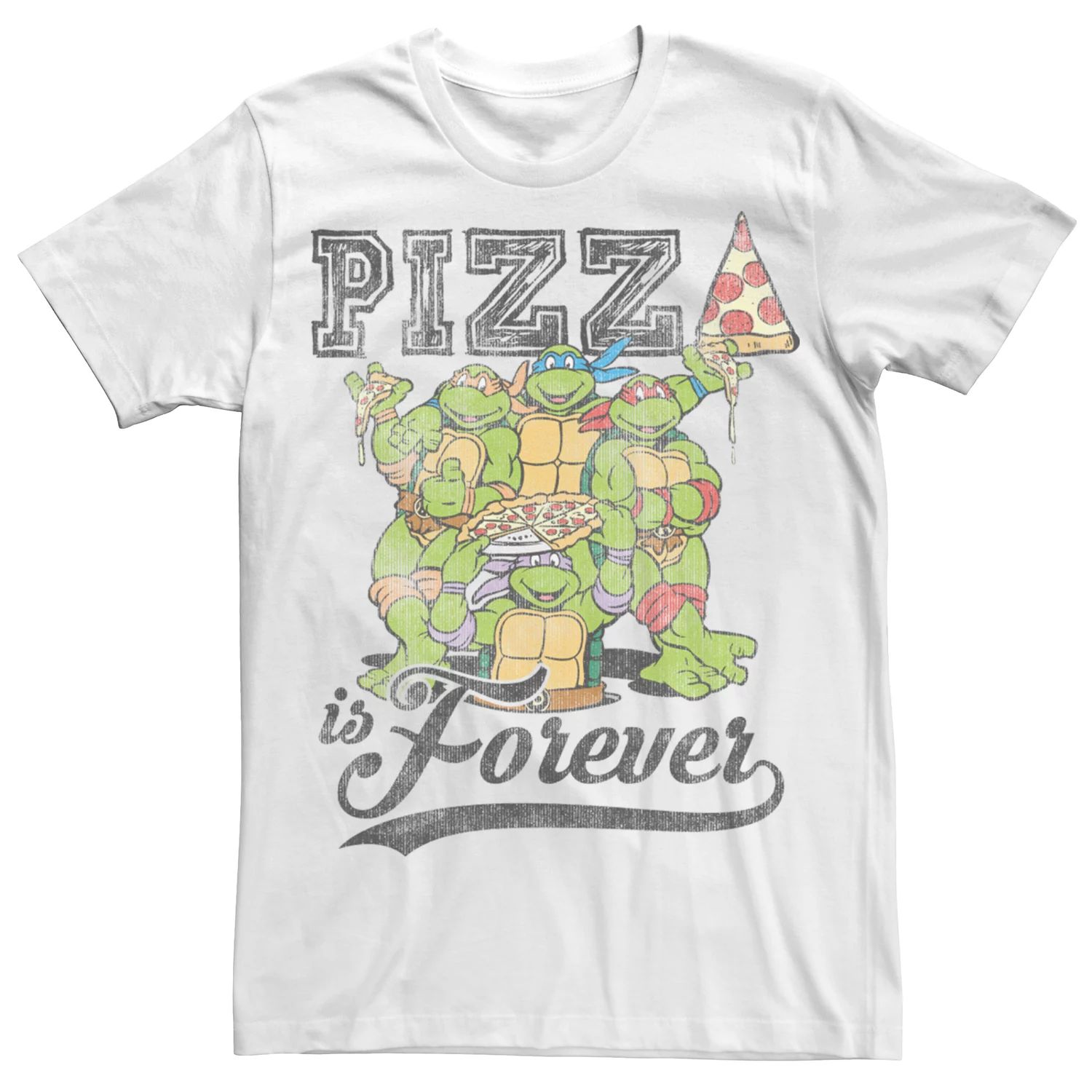 Мужская футболка с изображением черепашек ниндзя и пиццы Licensed Character