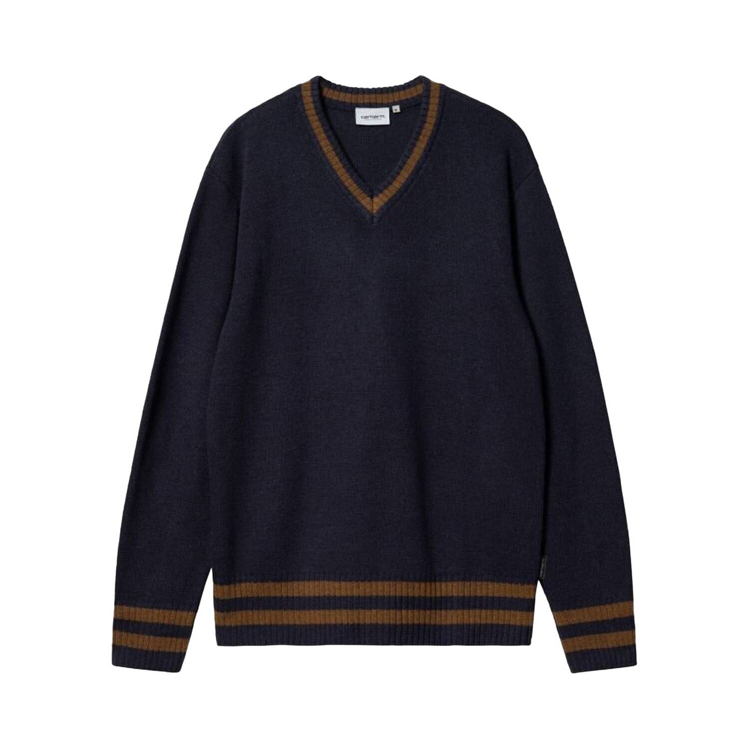 

Свитер Carhartt WIP Stanford, темно-синий/темно-коричневый Hamilton