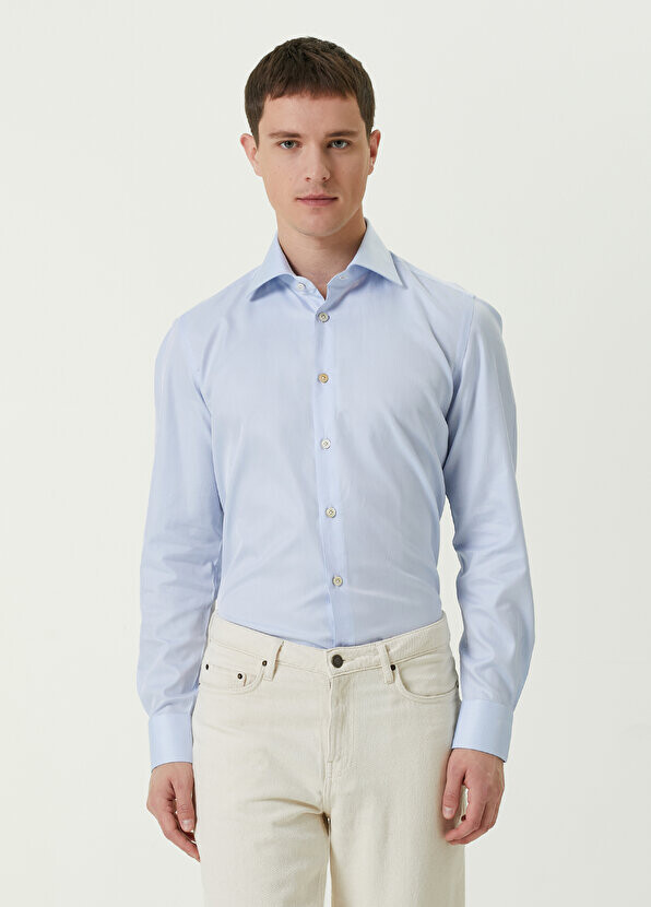 

Голубая рубашка Kiton