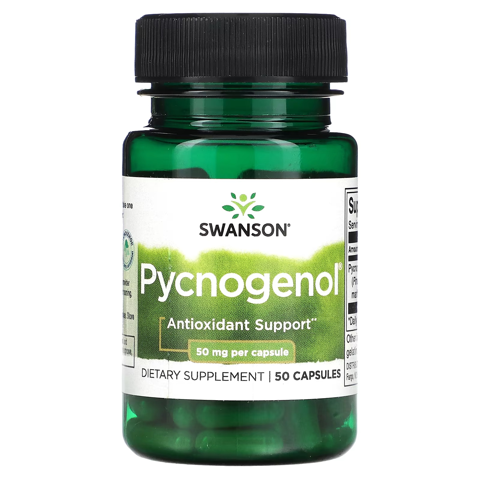 Пищевая добавка Swanson Пикногенол 50 мг, 50 капсул swanson пикногенол 50 мг 50 капсул белый