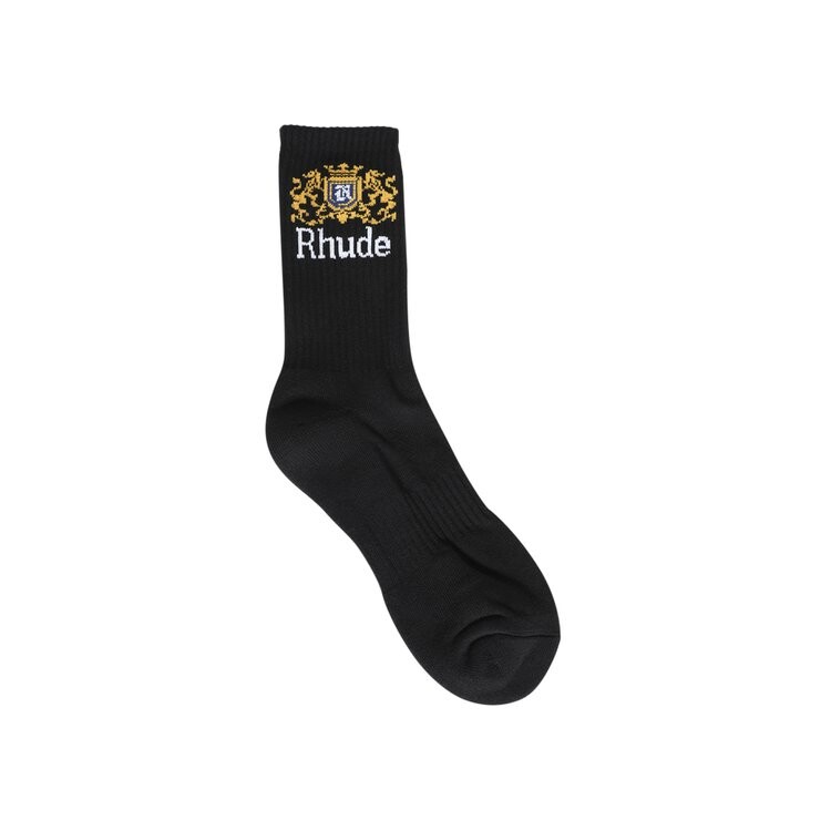 

Носки Rhude Crest Logo Sock, цвет Black/White/Yellow