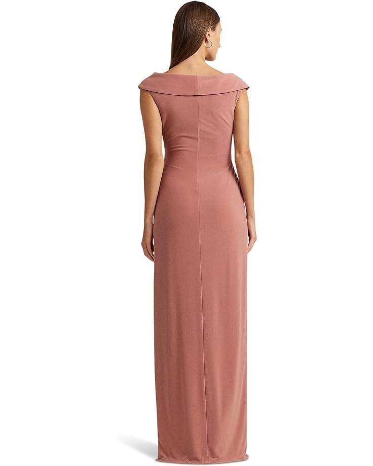 

Платье LAUREN Ralph Lauren Jersey Off-the-Shoulder Gown, цвет Pink Mahogany