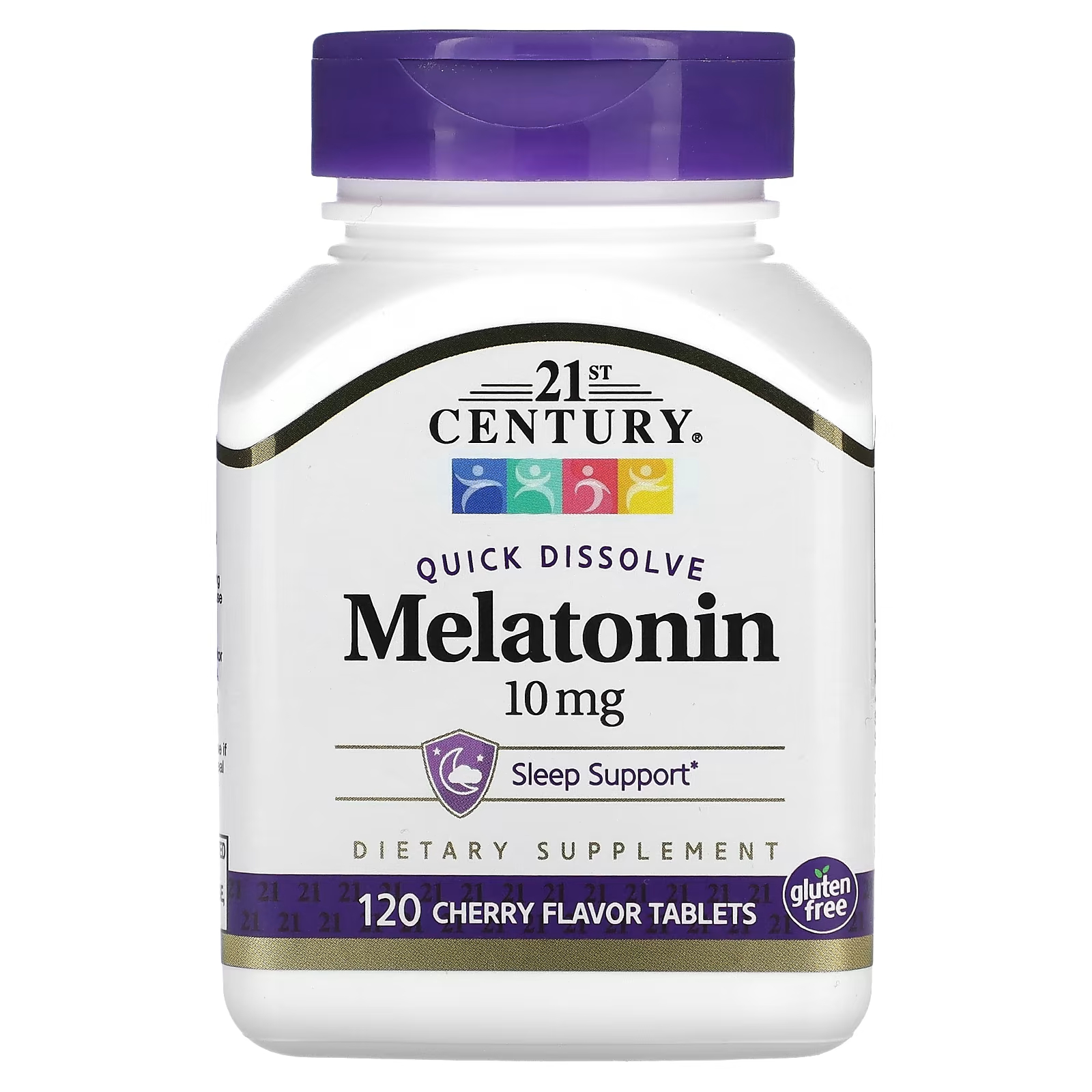 Быстрорастворимый мелатонин 21st Century Cherry 10 мг, 120 таблеток 21st century мелатонин с пролонгированным высвобождением 10 мг 120 таблеток