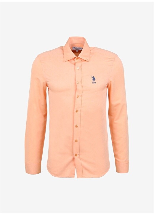

Оранжевая мужская рубашка Slim Fit с воротником на пуговицах U.S. Polo Assn.