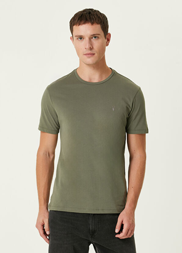 

Футболка с подтяжками Allsaints, хаки