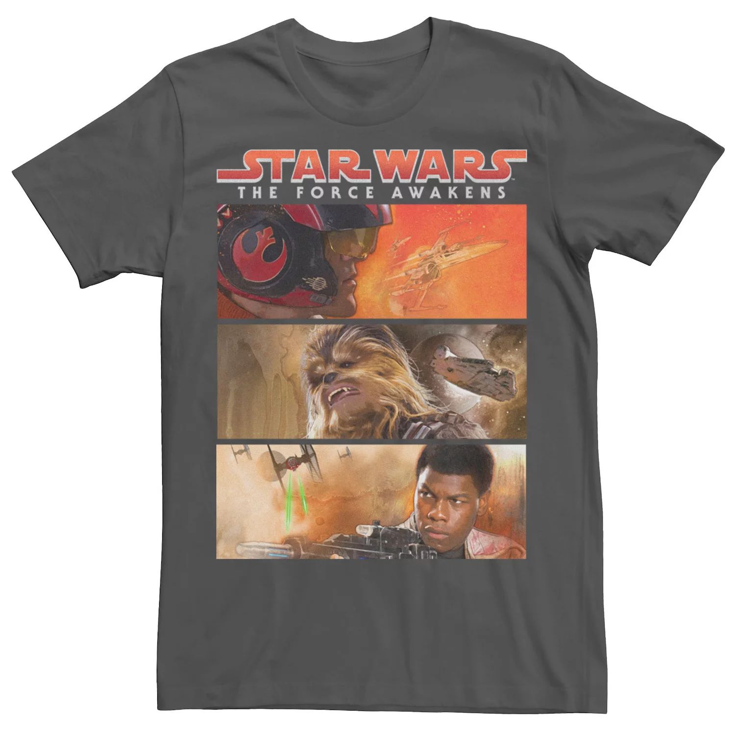 Мужская футболка Force Awakens Hero Panels Star Wars