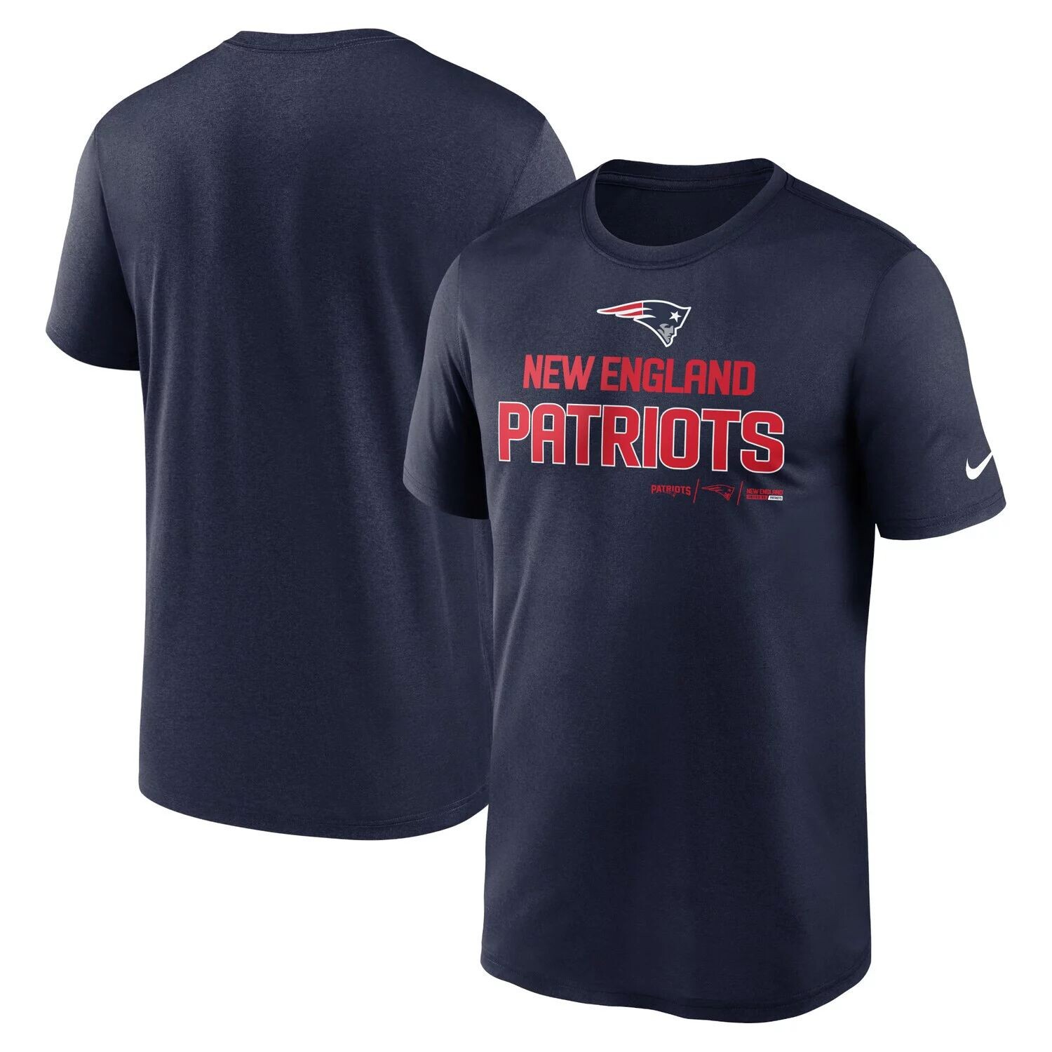 

Мужская темно-синяя футболка New England Patriots Legend Community Performance Nike, Синий