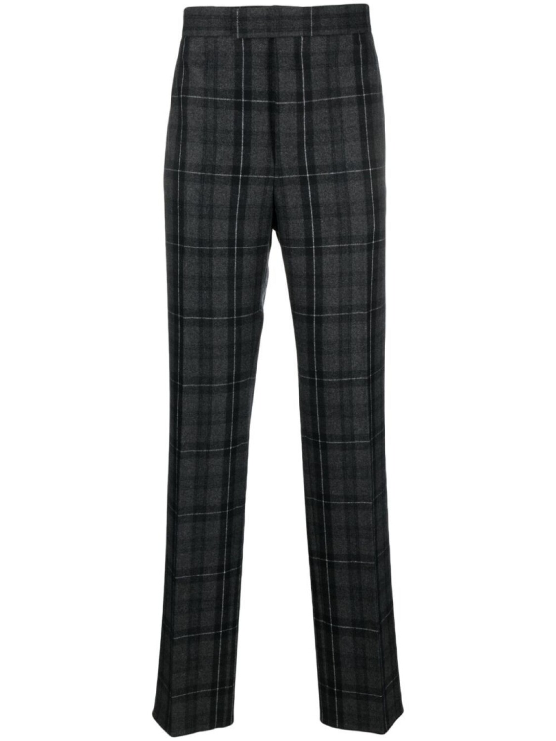 

Клетчатые брюки строгого кроя Thom Browne, серый