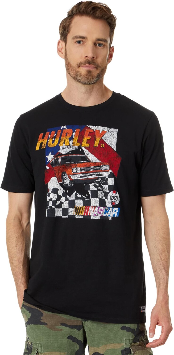

Футболка с короткими рукавами NASCAR Finish Line Hurley, черный