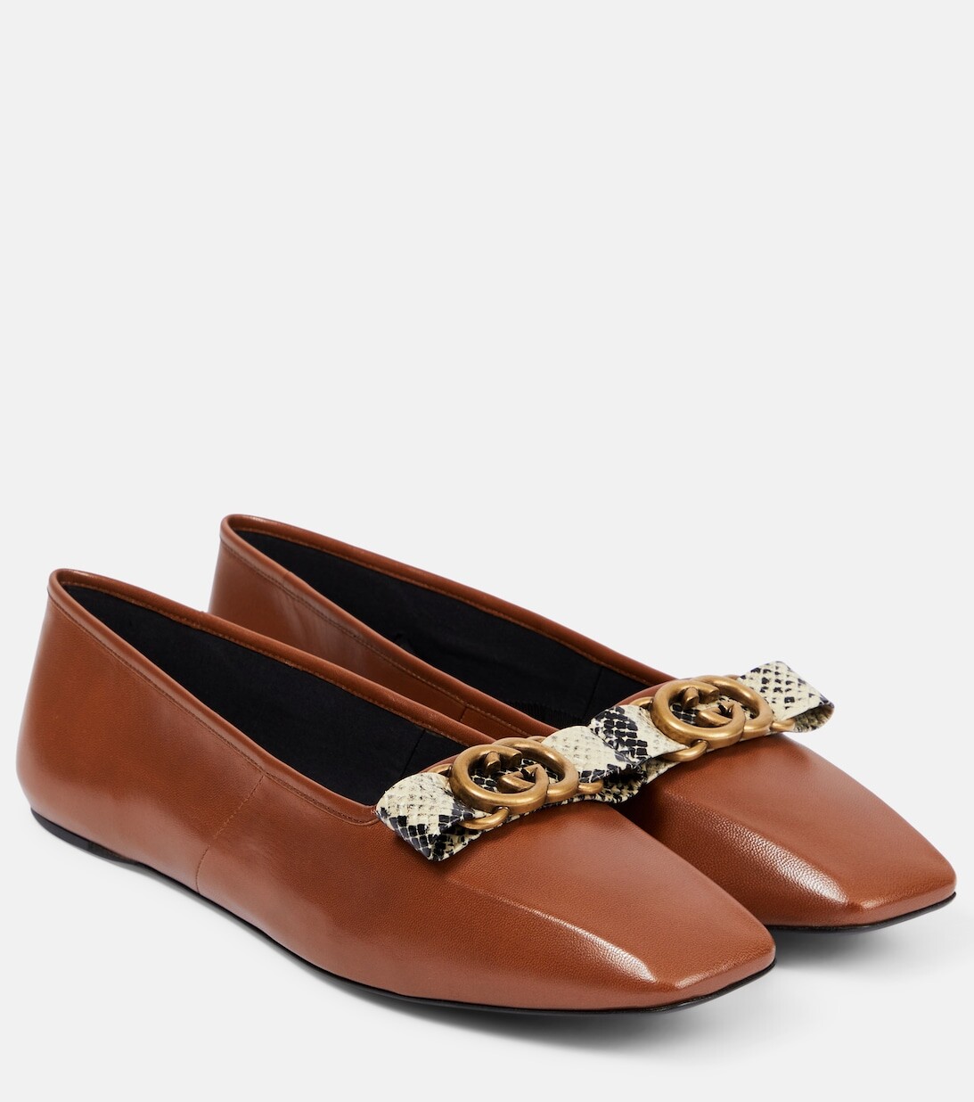 

Лоферы с логотипом Interlocking G Gucci, коричневый
