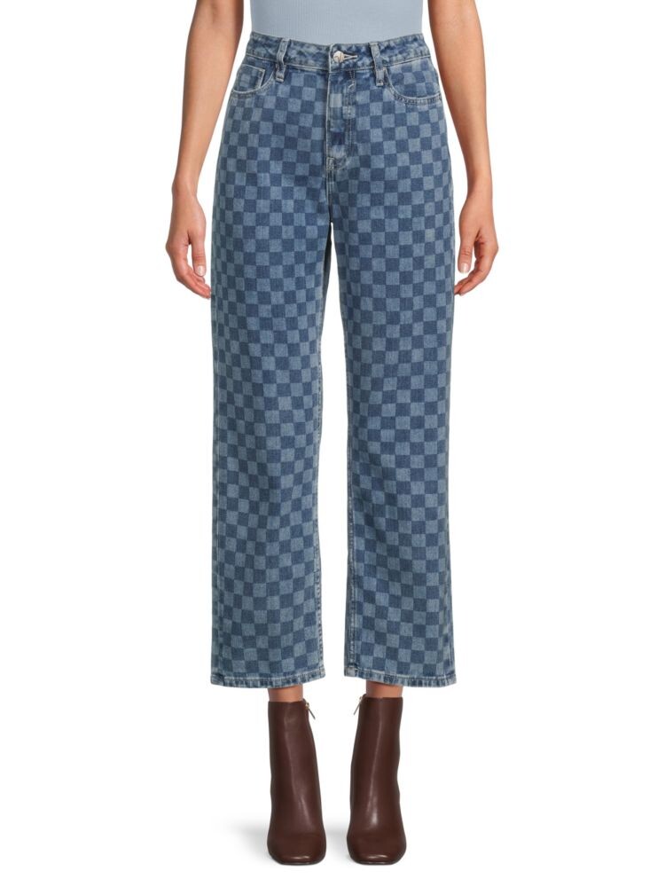 

Узкие прямые джинсы в клетку Frankie Vigoss, цвет Medium Wash