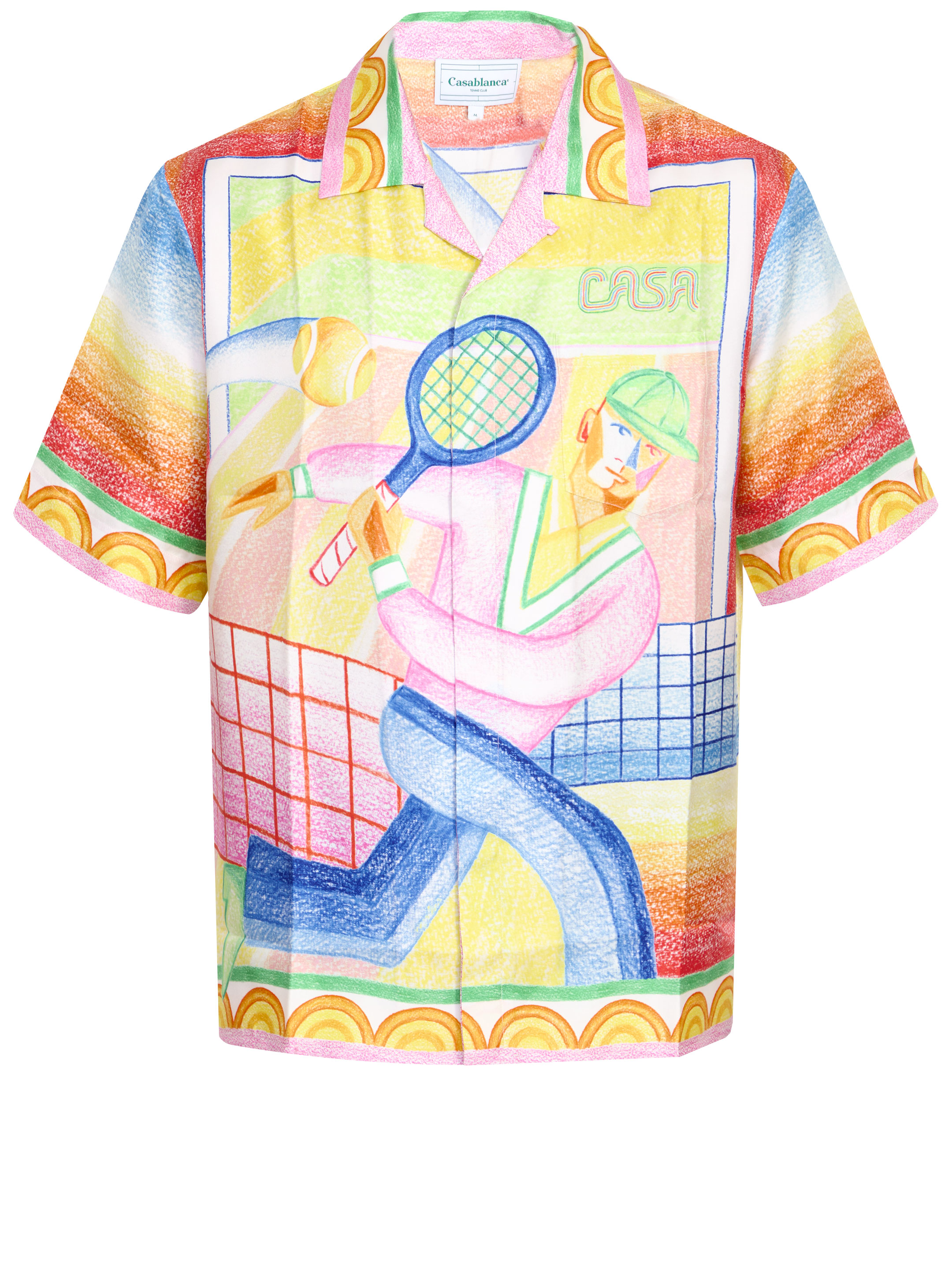 Рубашка Casablanca Crayon Tennis Player, мультиколор