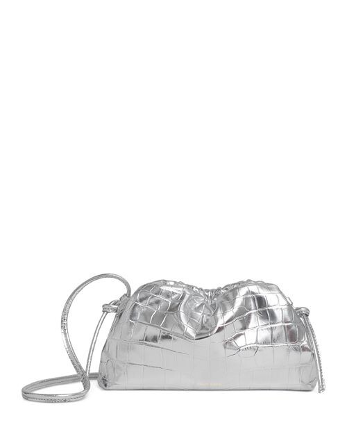 

Кожаный клатч Mini Cloud цвета металлик Mansur Gavriel, цвет Silver